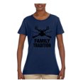 thumbnail image 2 of Wild Bobby, Family Tradition Buck Hunting, Hunting, Women Graphic Tee, Navy, Medium, 2 of 4