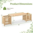 thumbnail image 3 of Costway Patio Wooden Bench with Planter 2 Side Flower Box Slot Design for Easy Assembly, 3 of 10