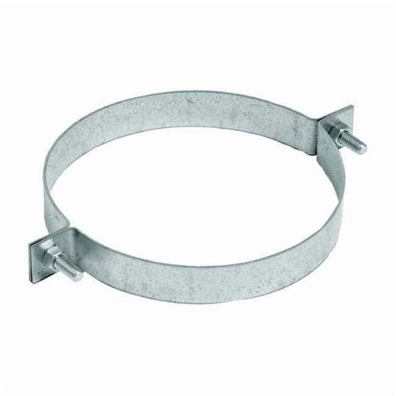 Pipe Hanger, 6 in Duct Dia, Galvanized Steel, 14 GA, 6 in W x 8" L x