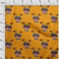 thumbnail image 2 of oneOone Viscose Chiffon Fabric Bird & Mushroom Block Printed Craft Fabric BTY 42 Inch Wide, 2 of 4