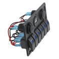 thumbnail image 1 of Panel de control de interruptor de luz LED de 6 bandas Ranura USB doble para barco marino Coche RV Camión, 1 of 9