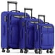 thumbnail image 1 of Juego de equipaje SHOWKOO Softside, expandible y ligero, azul, 3 piezas, 1 of 6