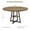 Retro color, variant on 47.2 Inch Round Industrial Dining Table for 4-6 People, Metal Pedestal Base with Storage Shelf, Circle Kitchen and Dining Room Table（ Only  Table ）