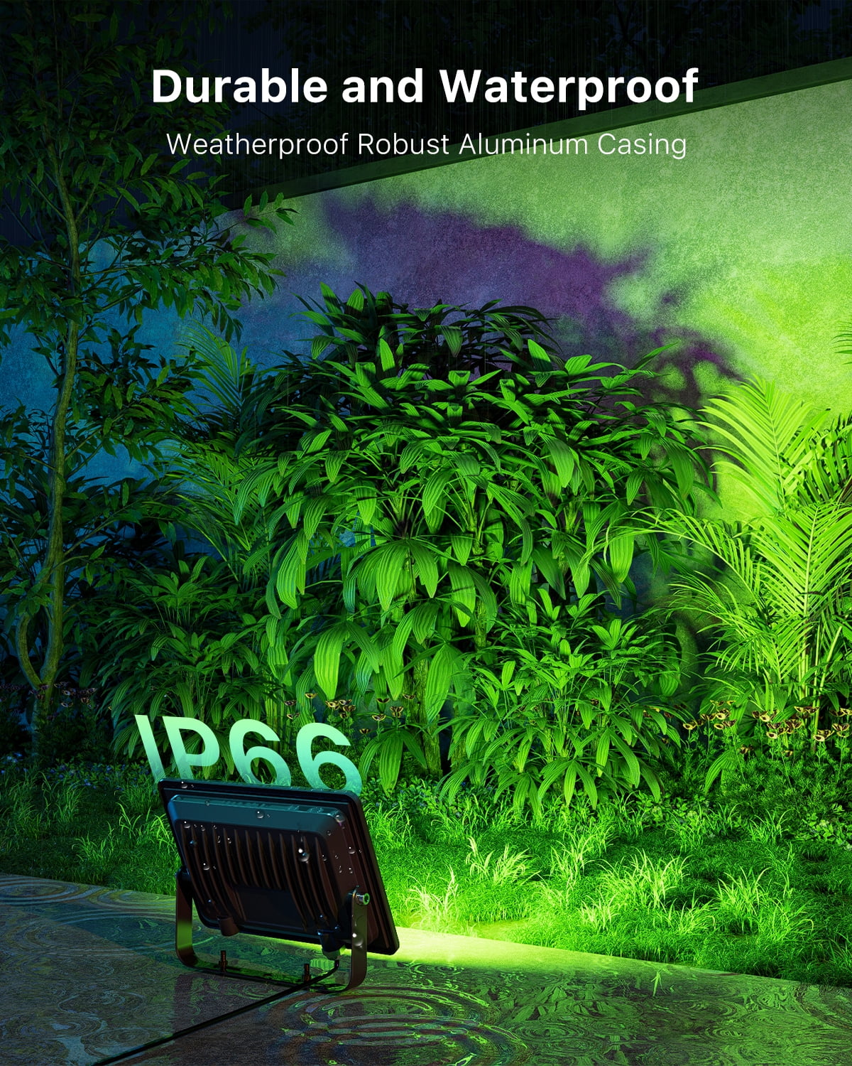 2 Pack 50W Led Flood Lights 500W Equi Color Change with Remote Waterproof 16 Multicolor Lamp Indoor Outdoor Up Lighting for Wall Decoration, Garden