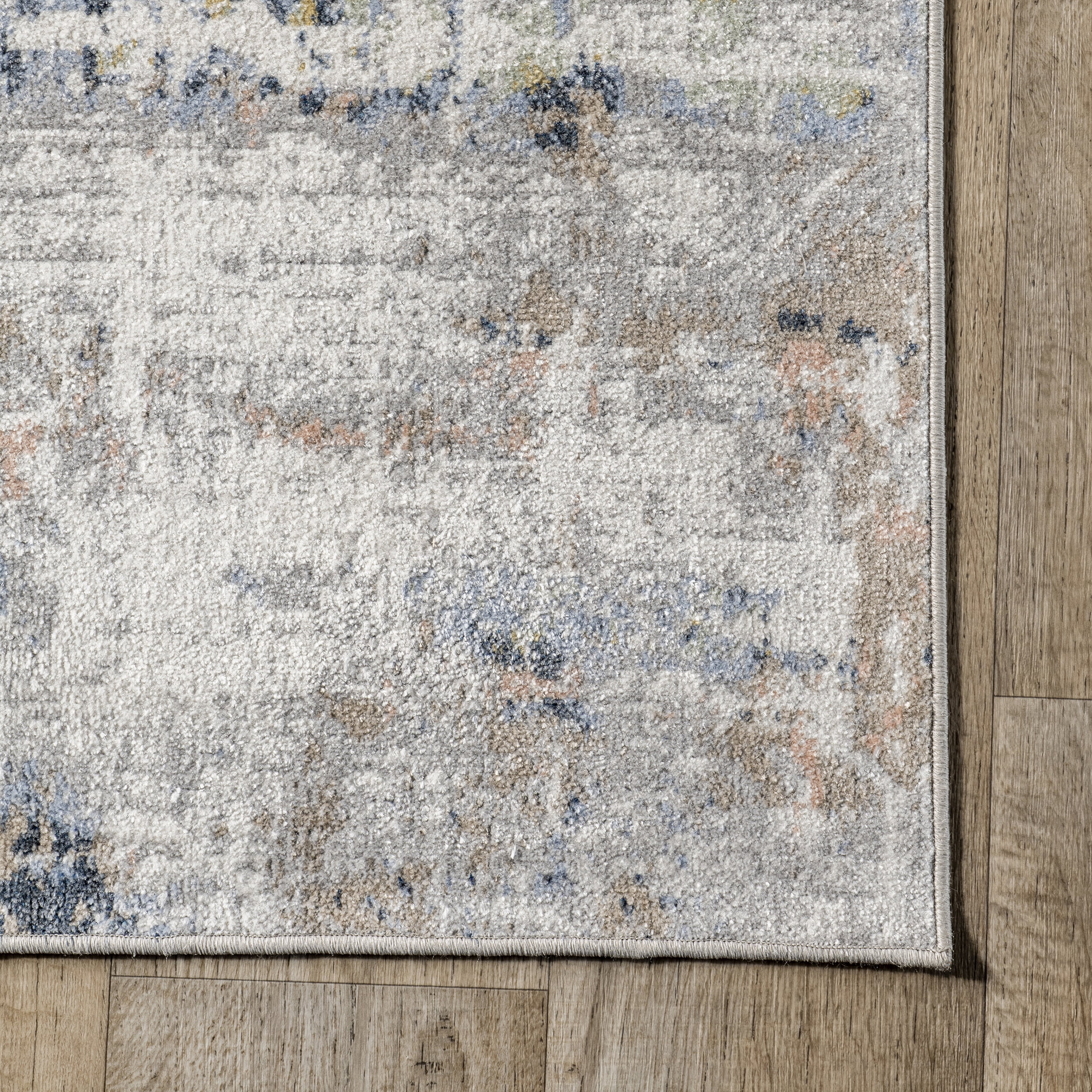 nuLOOM Aaliyah Casual Abstract Machine Washable Area Rug, 5' 3" x 7' 6", Blue