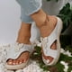 thumbnail image 4 of Amzcrzy Zapatos de mujer,Zapatos de mujer,Zapatillas de mujer, Sandalias y pantuflas de playa planas con punta abierta para mujer Sandalias Mujer Zapatillas De Casa, 4 of 8