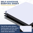 thumbnail image 4 of Uxcell 2Pcs Alfombra de Insonorización - Hoja de Amortiguación de Vibraciones Autoadhesiva de Goma Butílica para Acondicionador de Aire y Refrigerador, 4 of 7