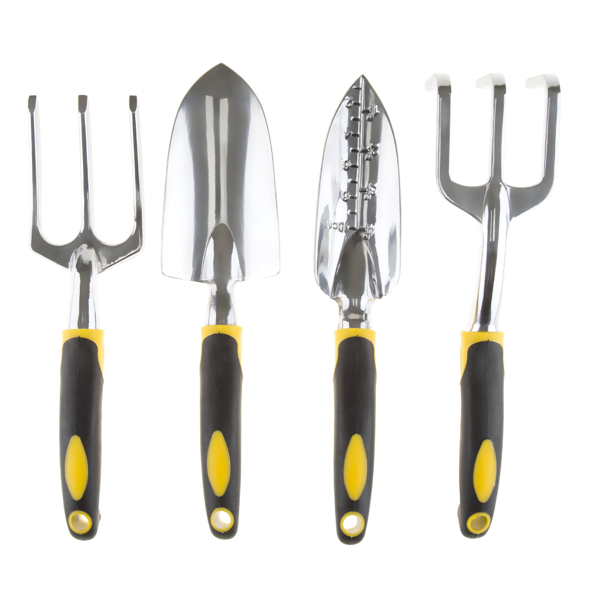 Cast Aluminum 4 Piece Garden Tool Set with Comfort Grip Handles Non