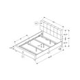 thumbnail image 4 of Monarch Specialties Bed, Queen Size, Platform, Bedroom, Frame, Upholstered, Linen Look, Wood Legs, Beige, Black, Transitional, 4 of 4