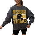 thumbnail image 2 of Women's Gameday Couture Charcoal Missouri Tigers Premium Fleece Pullover Sweatshirt, 2 of 4