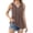 01# Light Brown, variant on Women's Sleeveless V Neck Peplum Tunic Wrinkle-Resistant Cotton-Like Fabric Tops Office-Ready Casual Summer Blouses, 01# Light Brown XL