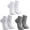 Gray, variant on 3 Pairs Aloe Socks Women Valentines Day Moisturizing Socks for Dry Cracked Heel Infused Gel Sleeping Fuzzy Lotion for Women Men Softening Dry ()