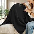 thumbnail image 5 of Maternity Nursing Cover For Breastfeeding, Solid Color Multi-Use Scarf & Car Seat Canopy, Versatile Baby Shower Gift For New Moms, Soft Breathable Fabric Black Free Size, 5 of 6