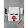 thumbnail image 3 of Cute Pixe Tomato I Love You To - Ma - Toes Men White T-Shirt, Male Medium, 3 of 4