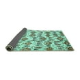 thumbnail image 2 of Ahgly Company Indoor Square Abstract Turquoise Blue Modern Area Rugs, 4' Square, 2 of 4