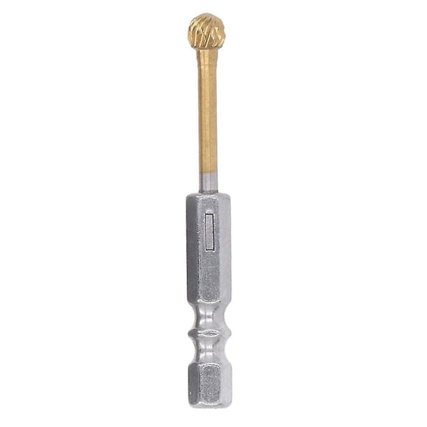 3-D6 1 4 Inch Hex Shank Carbide Double Cut Rotary Burr Grinder Bit for Woodworking Carving Polishing