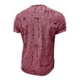 thumbnail image 4 of Hiiyo Men's Ripped Short Sleeve T Shirt, Wine, 4 of 4