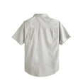thumbnail image 3 of COEVALS CLUB Men’s Linen Beach Summer Casual Button Down Shirt Solid Short Sleeve Cotton Guayabera Shirts (Light Gray/2XL 11#), 3 of 6