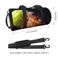 thumbnail image 2 of Fotbe Tennis Ball In Fire1 Bolsa Deportiva de Lona Plegable con Estampado, Bolsa de Gimnasio con Bolsillo Seco/Húmedo, Bolsa de Viaje Ultraligera de Gran Capacidad, 2 of 6