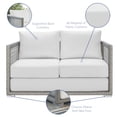 thumbnail image 4 of Modway Aura 4-Piece Outdoor Patio Furniture Wicker Rattan Set in GrayWhite, 4 of 11