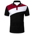 thumbnail image 3 of Afdoent Mens Polo Shirts Summer Color Block Lapel Short Sleeve Shirt For Casual And Outdoor Wear Beach Vacation Shirts For Men, 3 of 3