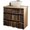 Dark Brown Tan, variant on Vintage Books Small Cabinet Curtains 9.5"W x 11.4"L, Retro Art Elegant Bookshelf Sink Skirt Dust-Proof Short Curtain for Bathroom Vanity Storage Cubby Desk, Self Adhesive Privacy Drapes