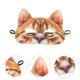 thumbnail image 4 of GOOHOCHY 1 máscara de medio ojos para cosplay, máscara de gato, divertida máscara de gato para disfraz, carnaval, banquete de Halloween (estilo gato naranja), 4 of 7