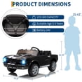 thumbnail image 2 of 24V 2 Seater Kids Ride On Electric Car Shelby GT350 with Remote Control, Safety Belt, LED Lights, 3 Speeds, Black, 2 of 8