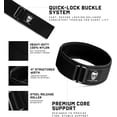 thumbnail image 2 of Gymreapers Quick Locking Weightlifting Belt for Bodybuilding, Powerlifting, Cross Training - 4 Inch Neoprene with Metal Buckle - Adjustable Olympic Lifting Back Support (Black, Medium), 2 of 8