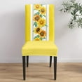 thumbnail image 4 of Dining Chair Slipcover, Sunflower Summer Flower Yellow Floral Chair Protector Stretch Parsons Chair Covers for Dining Room, Restaurant, Kitchen, Party, Set of 8, 4 of 5