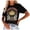 Black, variant on Fgnfyis Womens Short Sleeve Tops Women's Graphic Tees Hippie T Shirt Tops T Shirts for Women Army Green S