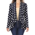 thumbnail image 5 of Women's Polka Dot Open Front Office Style Long Sleeves Blazer Jacket, 5 of 5
