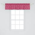 thumbnail image 2 of Ambesonne Paisley Window Valance, Floral Folk Art on Stripes, 54" X 12", Hot Pink Vermilion, 2 of 3