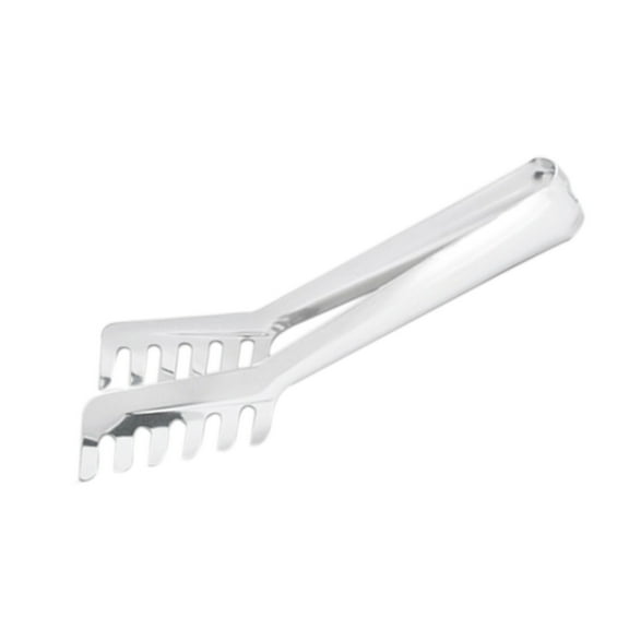 GOOHOCHY Stainless Steel Food Tong for Kitchen Use Ergonomic Design Perfect for Salad and BBQ Silver 10.5 Inch