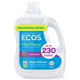 ECOS Hypoallergenic Liquid Laundry Detergent + Enzymes, Lavender Scent, 230 loads, 210 fl. oz.