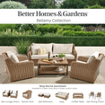 thumbnail image 6 of Better Homes & Gardens Bellamy Outdoor 1pk Swivel Glider Chair, Tan Wicker/Cream Cushion, 6 of 10