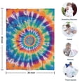 thumbnail image 4 of Rainbow Tie Dye Mandala Pattern Blanket,Comfortable Soft Flannel Throw Blanket,All Season,Warm Lightweight Blankets for Sofa Bed Couch Living Room Chair,30"x40", 4 of 4