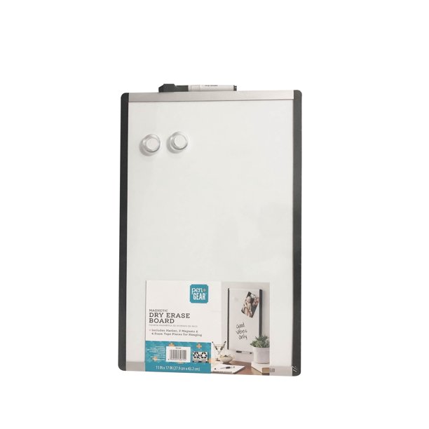 Pen + Gear Dry Erase Board, 11” x 17”, Black
