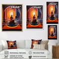 thumbnail image 4 of Designart "Orange Teal Meditation Charm Of Silence II" Portrait Canvas Art Print, 4 of 5