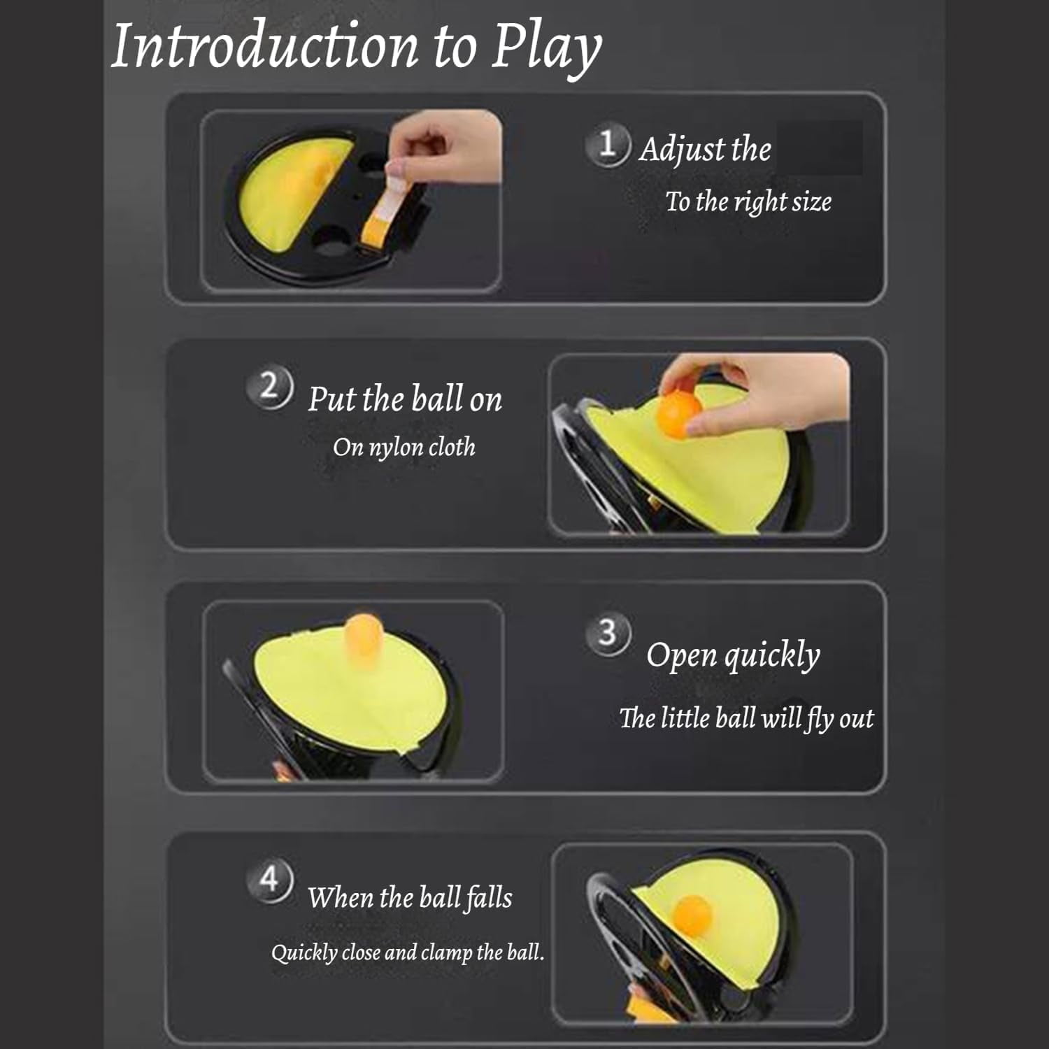 ABPETE flyball beach game,Racket-Pocket Catch Game, Racket Pocket, Toss and Catch Ball Game, Toss and Catch Ball Set,Throw Catch Ball Game(2 beats and 4 balls)