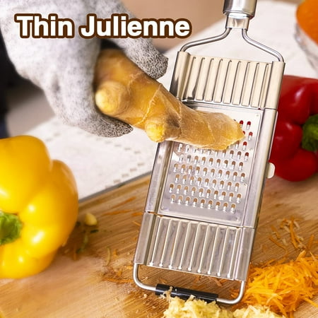 

Multi-Purpose Vegetable Slicer 3 adjustable Blades sets Stainless Steel Cutter Slicer for Lemon Nutmeg Chocolate Vegetables Fruits Holiday Sale Best Chrsitmas Gift