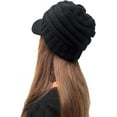 thumbnail image 3 of YooGuoGuo Beanie Tail Winter Warm Knit Messy High Bun Ponytail Hats Visor Beanie Cap, 3 of 7