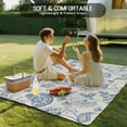thumbnail image 5 of Fsddascl Spring Floral Outdoor Rug for Patio/Deck/Porch, Non-Slip Large Area Rug 4 x 6 Ft, Farmhouse Summer Botanical Vintage Indoor Outdoor Rugs Washable Area Rugs, Reversible Camping Rug Carpet, 5 of 5