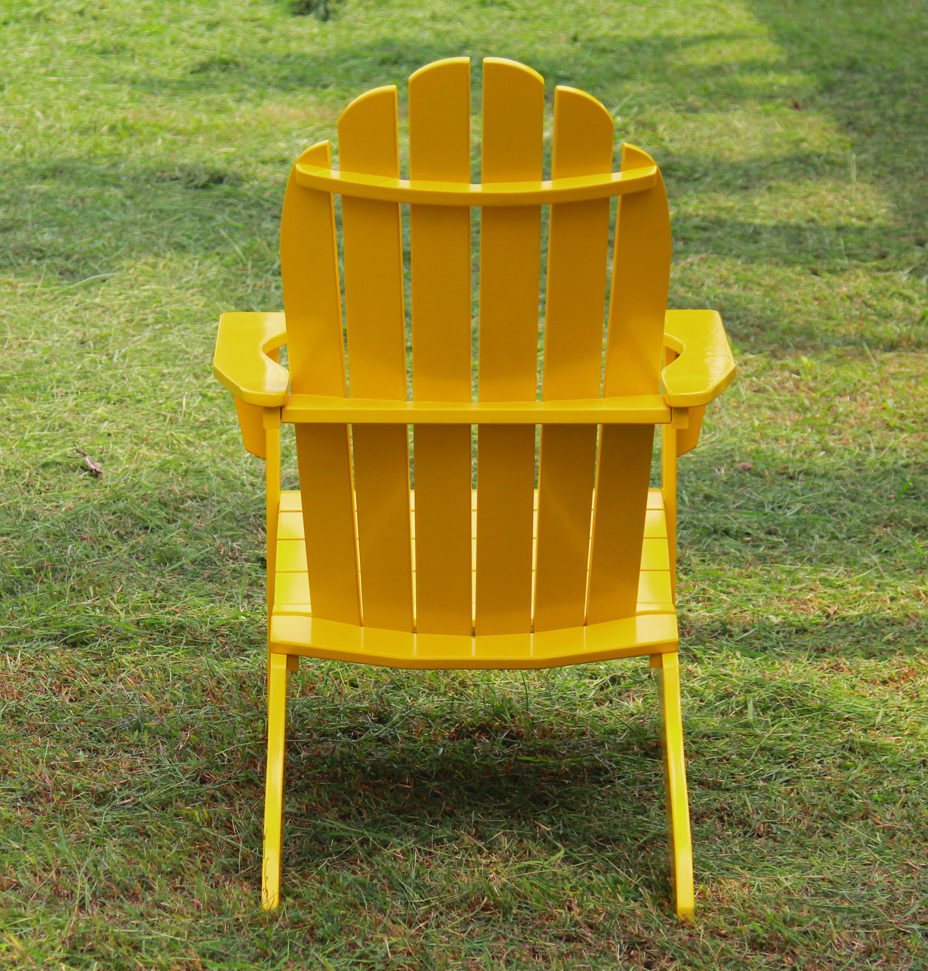 Mainstays Hardwood Adirondack Chair - Yellow - image 5 of 8