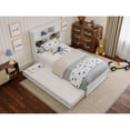 thumbnail image 4 of Hadley Twin Wood Platform Bed with Panel Footboard and Twin Trundle in White, 4 of 10