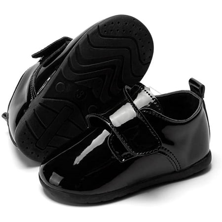 Infant Baby Boys Girls Classic PU Leather Wedding Loafers Brogue Toddler Oxford Dress Shoes First Steps Walking Flat Lazy Crib Shoe