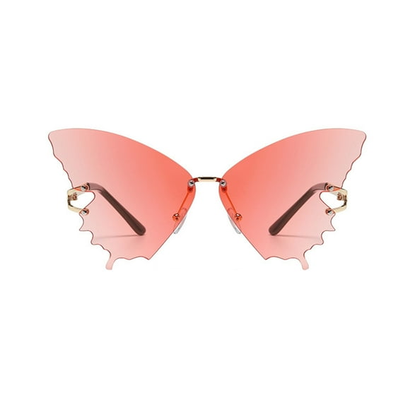 Gafas de sol con forma de mariposa sin montura para mujer 2022 para playa, gafas de sol de verano para mujer, de moda Fridja nalpqowj28871