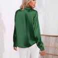 thumbnail image 3 of Pincandy Satin Silk Button Down Shirts for Women Dress Shirts Long Sleeve Blouses Womens Shirts, 3 of 6