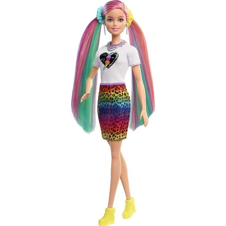 Rainbow hair sales barbie walmart