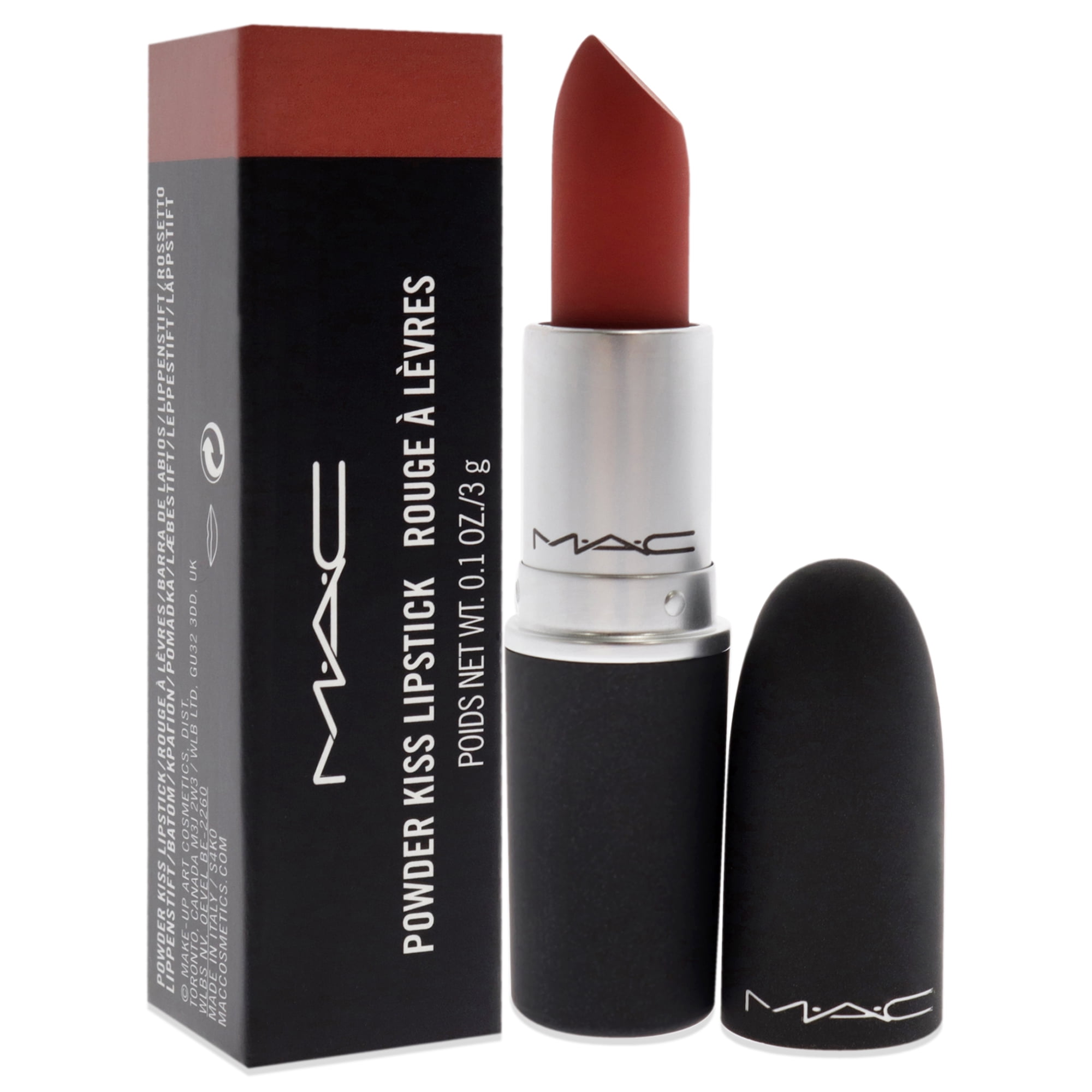 M.A.C Powder Kiss Lipstick, Teddy 2.0, 3g/0.1oz, Matte, Moisture